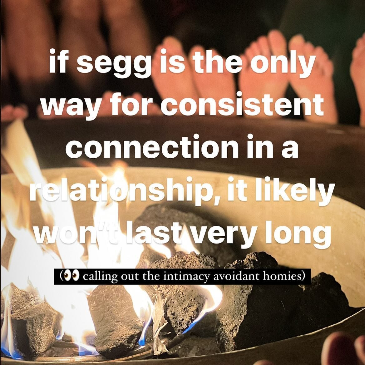 Do you know how many external variables can alter our segg lives?
A lot. 

In my work with couples, I&rsquo;ve noticed there&rsquo;s a lot of pressure around the frequency, not quality, of segg (I&rsquo;m talking p&amp;v)

Firstly, this is quite limi