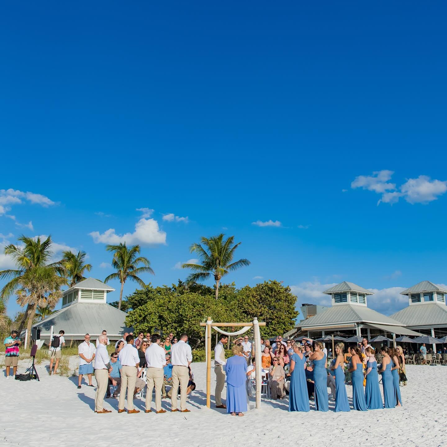 Paige and Hunter tied the knot against the stunning backdrop of Anna Maria Island&rsquo;s beaches, followed by a delightful reception at The Grand Pavilion at @thesandbarami. Their wedding was a true celebration of love and joy, and we were honored t