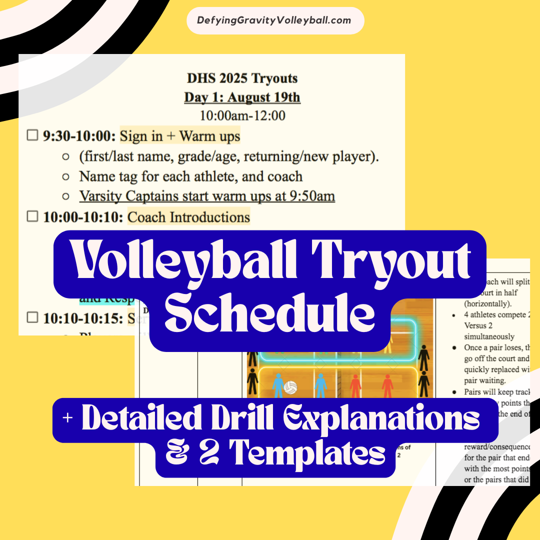 Creating a successful Volleyball tryout Schedule: A step by Step Guide