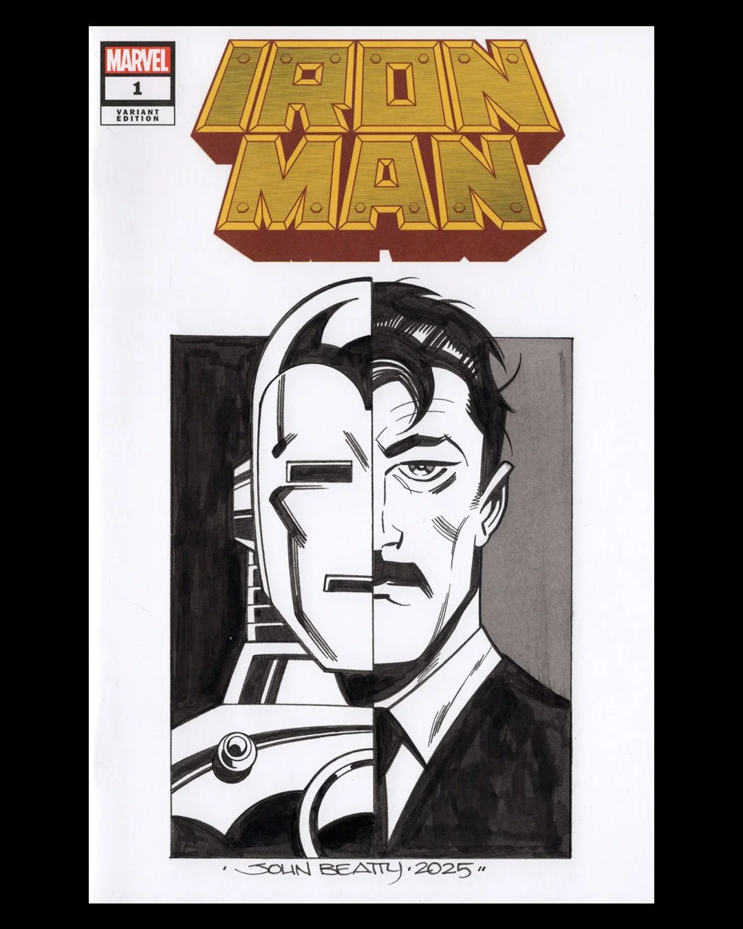 Iron-Man/Stark Inked Sketch Cover by: John Beatty