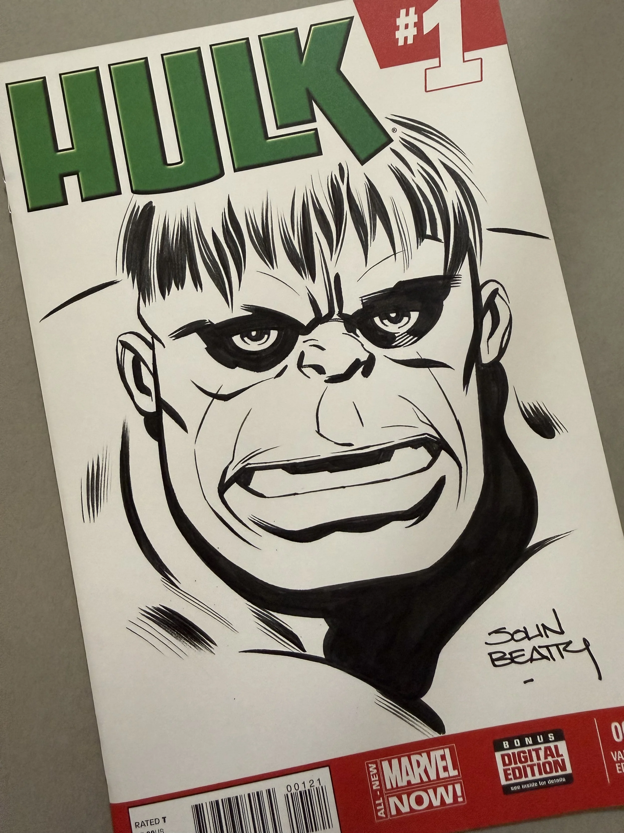 HULK #1 Inked Sketch Cover by: John Beatty