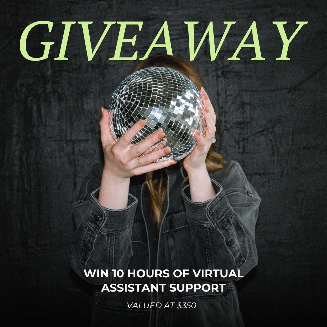We're hosting our first ever GIVEAWAY 🪩✨

Since you've probably had a whirlwind of a Q1, here are some VA support hours on us!

One lucky business owner will get 10 hours of Virtual Assistant support (valued at $350)

How to enter:

⚡️ Like this pos