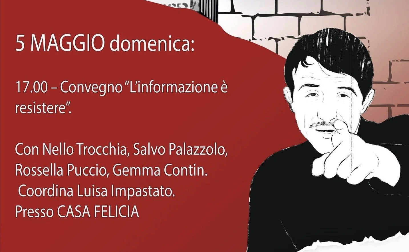 CINISI: convegno “L’informazione è resistere” a Casa Felicia