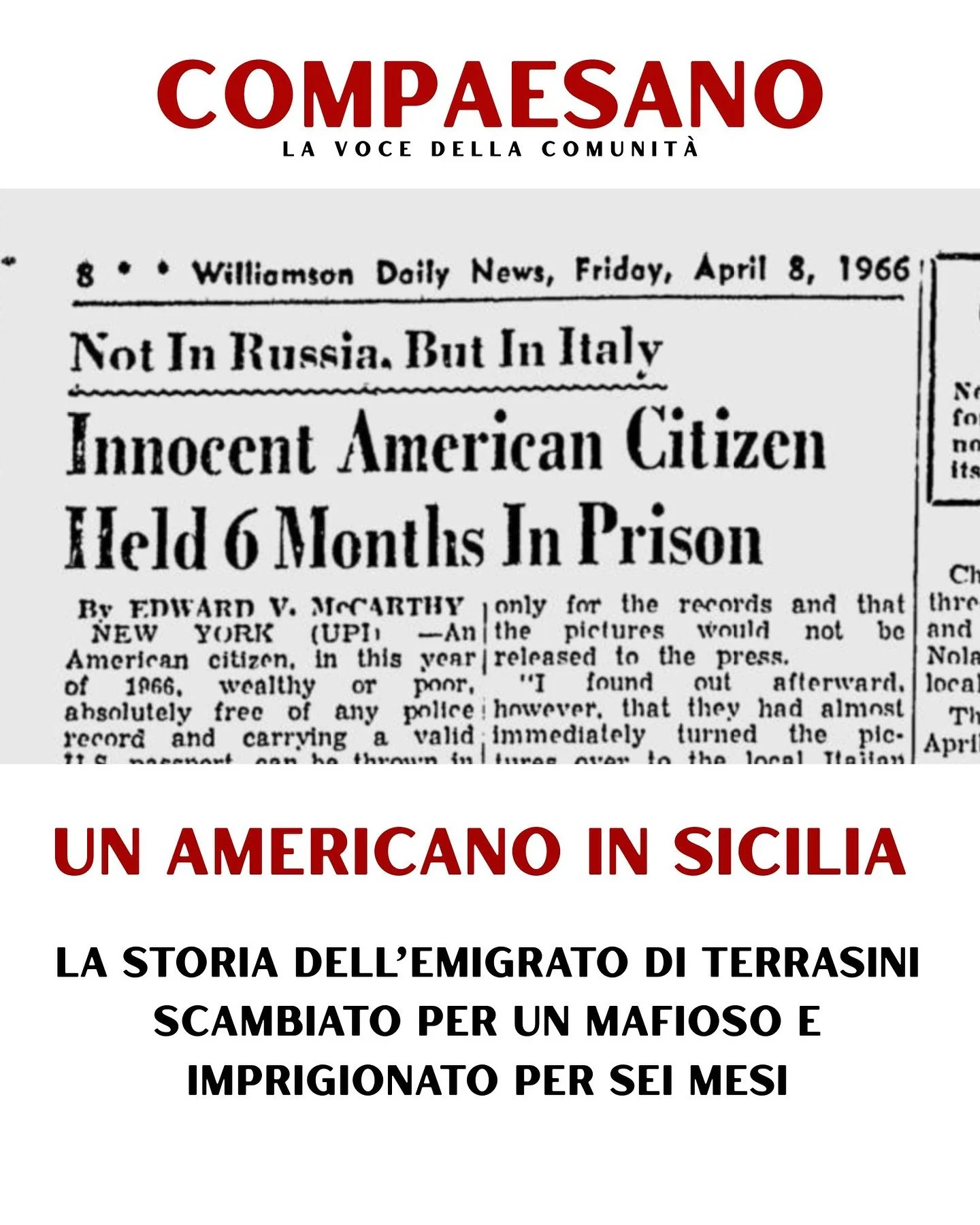 Durante una delle consuete ricerche d’archivio di Compaesano, ci siamo imbattuti in una vicenda risalente a quasi sessant’anni fa. Una storia che all’epoca fece notizia negli Stati Uniti: quella di Charles Orlando, nato Calogero Orl