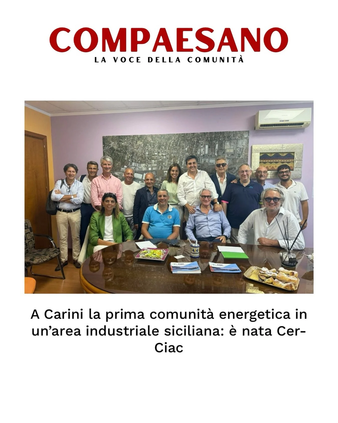Oggi a Carini è nata la prima comunità energetica rinnovabile in un’agglomerato industriale: si chiama C.e.r. - C.i.a.c. e favorirà la sostenibilità ambientale ed economica della zona.
👉 Leggi www.compaesano.it 👈