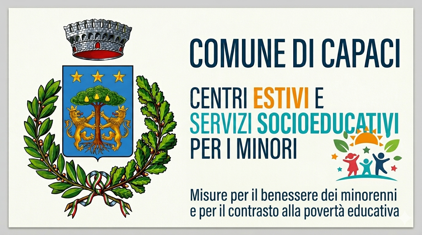 Centro estivo 2026: il Comune di Capaci cerca enti del Terzo Settore