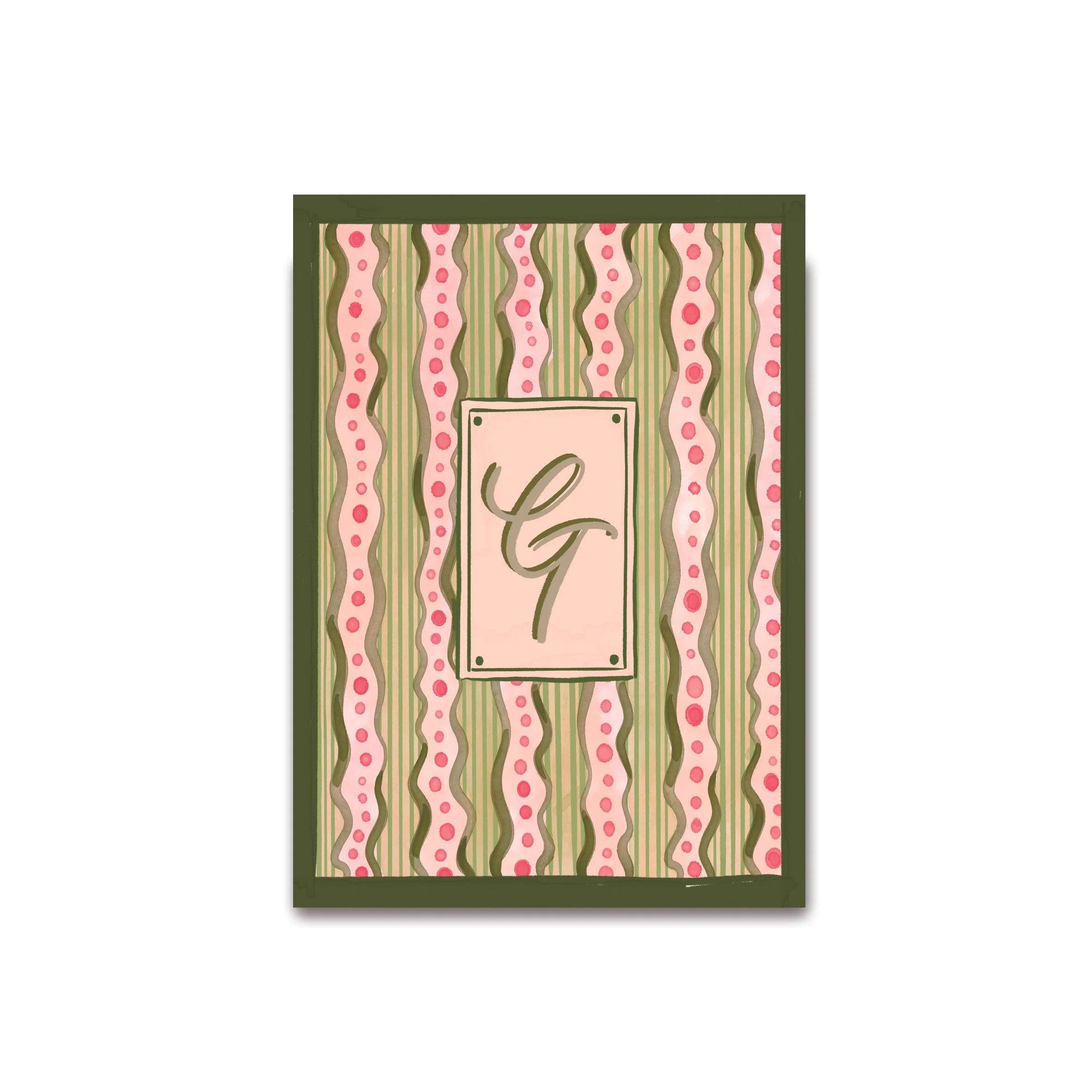Wavy Stripes Letter Print