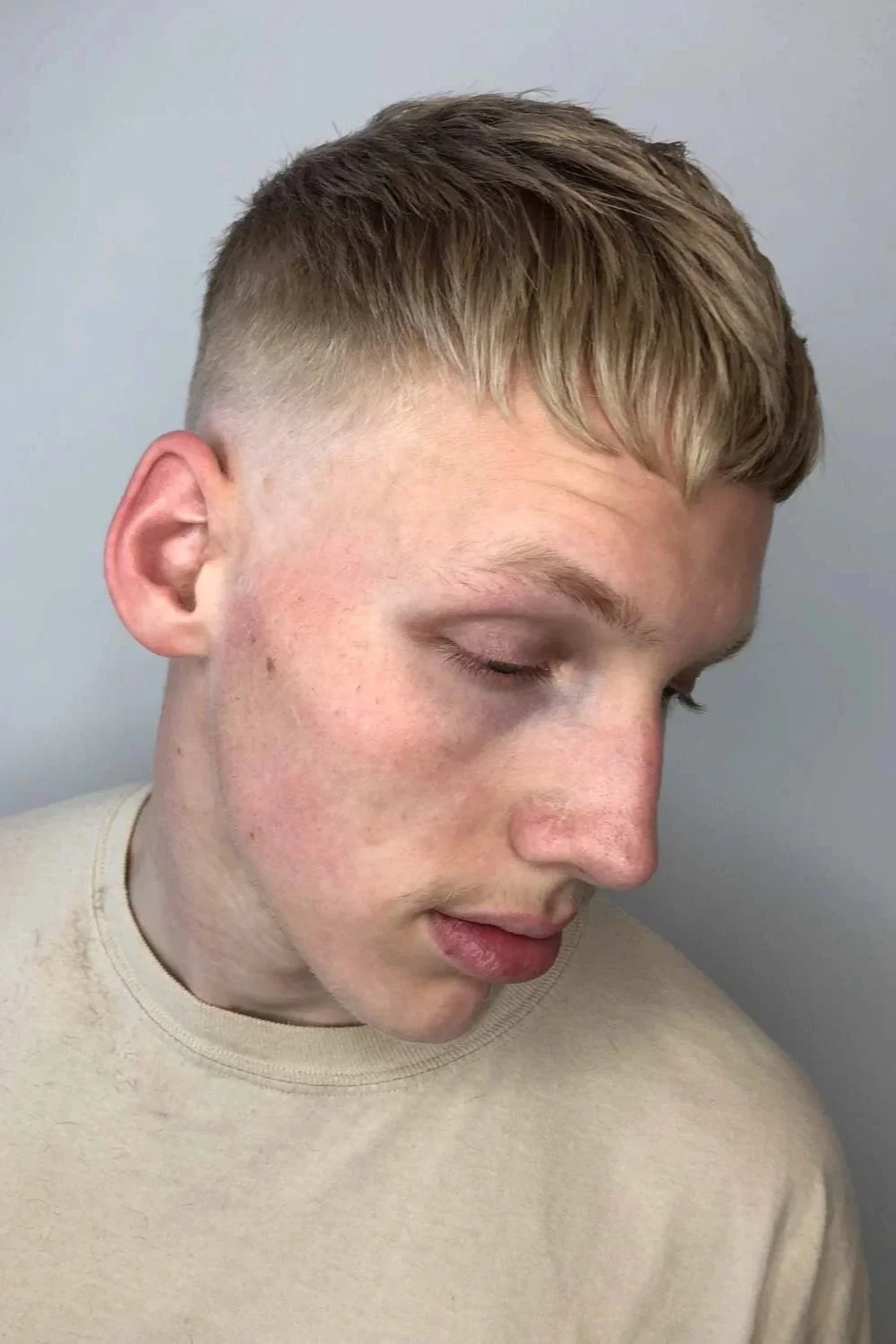 short textured with fade haircut