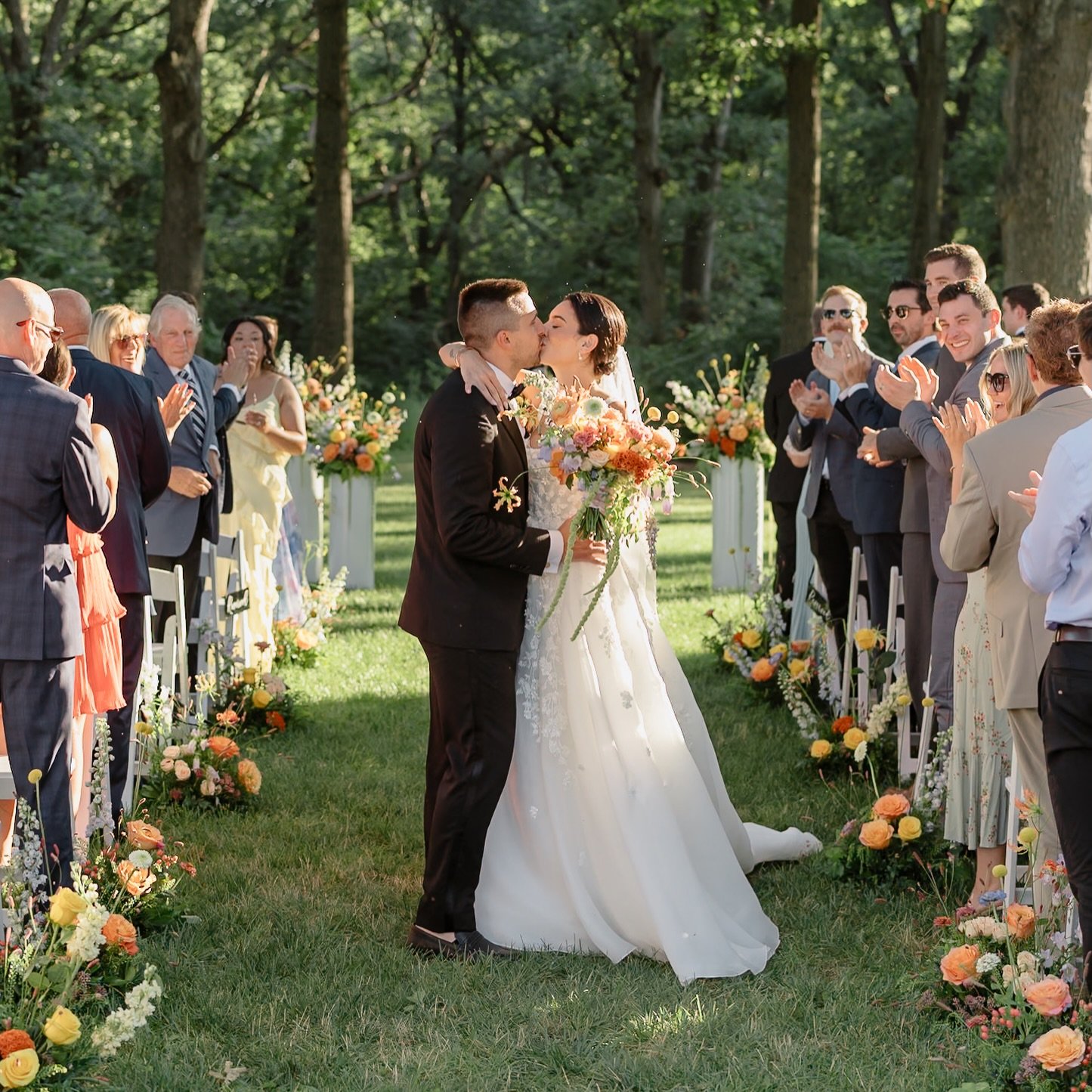 A little late on the post but happy anniversary to the beautiful @watekoody &amp; Drew☀️✨ 8.15.25💛 We happened to have a wedding on the exact same day at the same venue a year later, making both weddings, a year apart, extra special for us to create