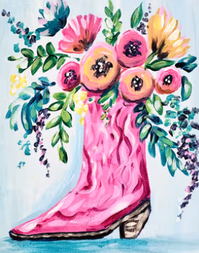 Paint Nite: Cowgirl Boot Bouquet
