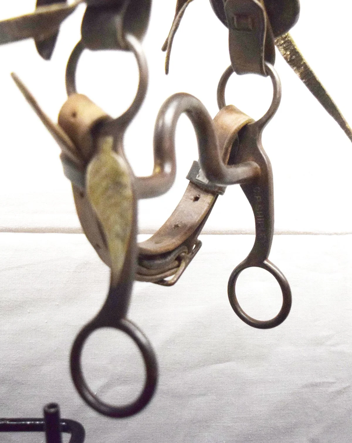 C. P. Shipley silver mounted leaf bit w/headstall
