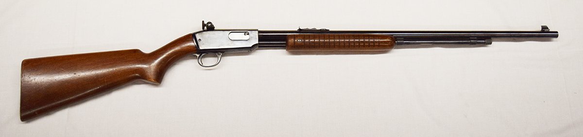 Win. Model 61, .22, pump w/ peep site, 24" bbl, s# 49139, manufactured 1940, some restoration