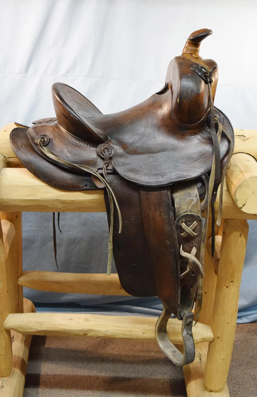 J.W. Kirwan, Douglas, Wyo youth saddle, 12.5", rare