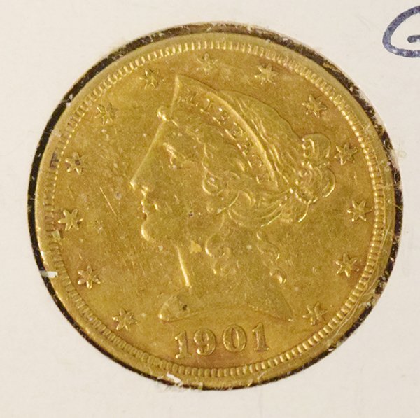 1901 $5 Coronet