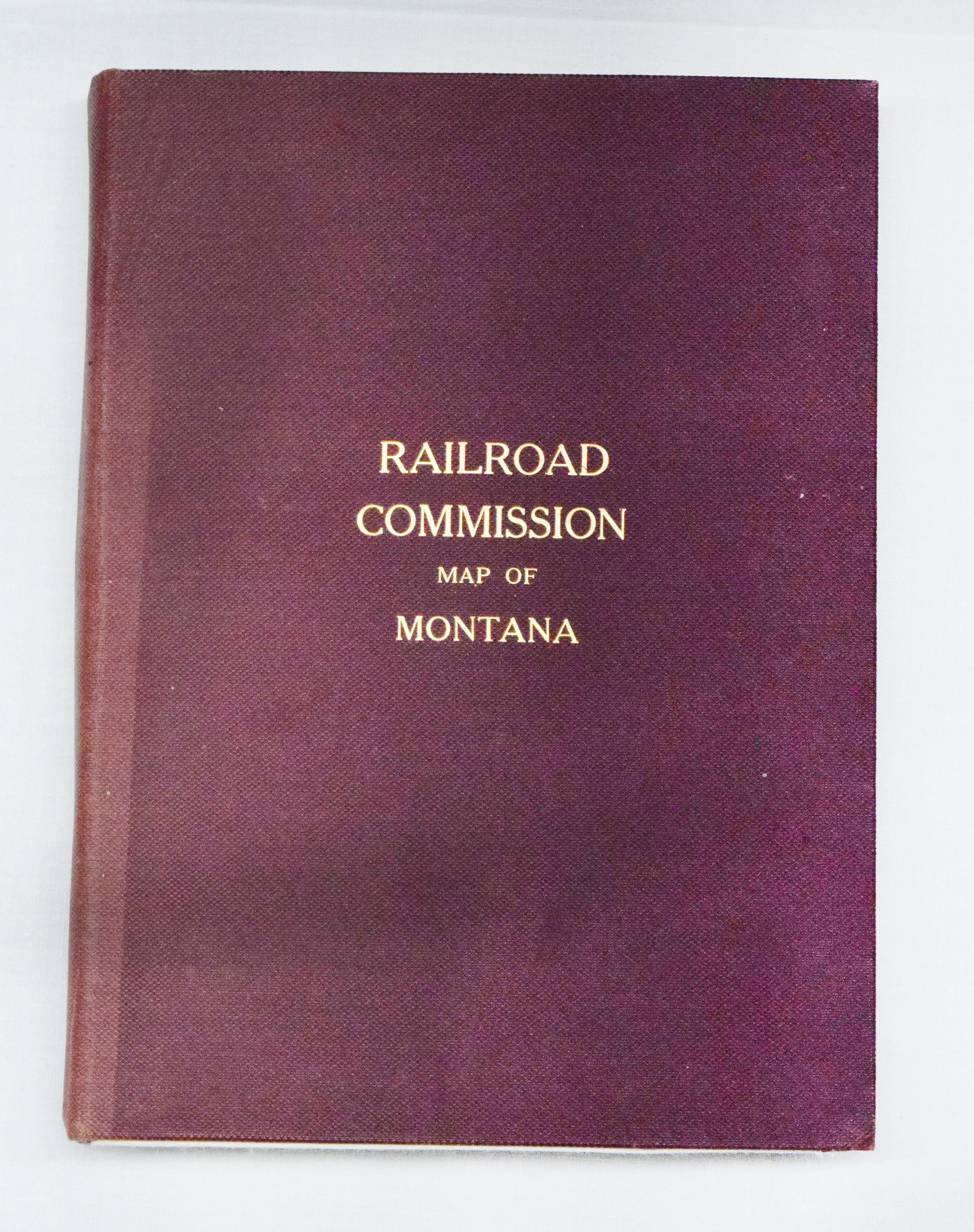 Railroad Commission Montana Map, published by Rand McNally, 1917, printed on linen, folds out to 41.5" x 53" map