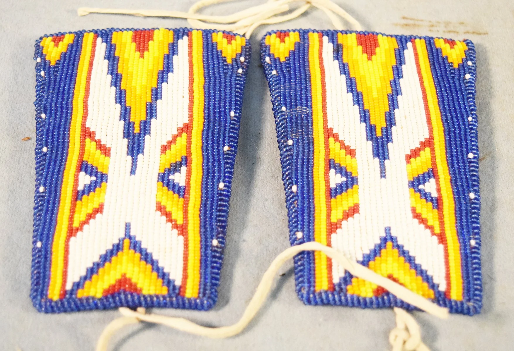 Beaded wrist/cuff pieces, 5½" long