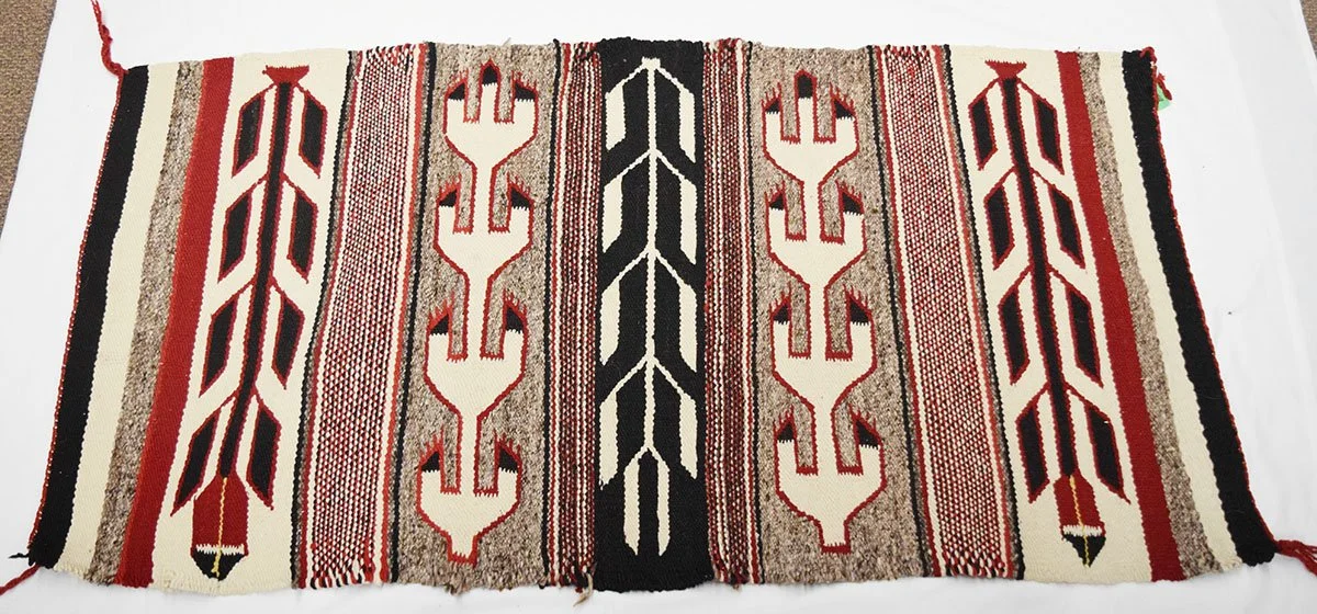 Vintage Navajo weaving, 47" x 26"
