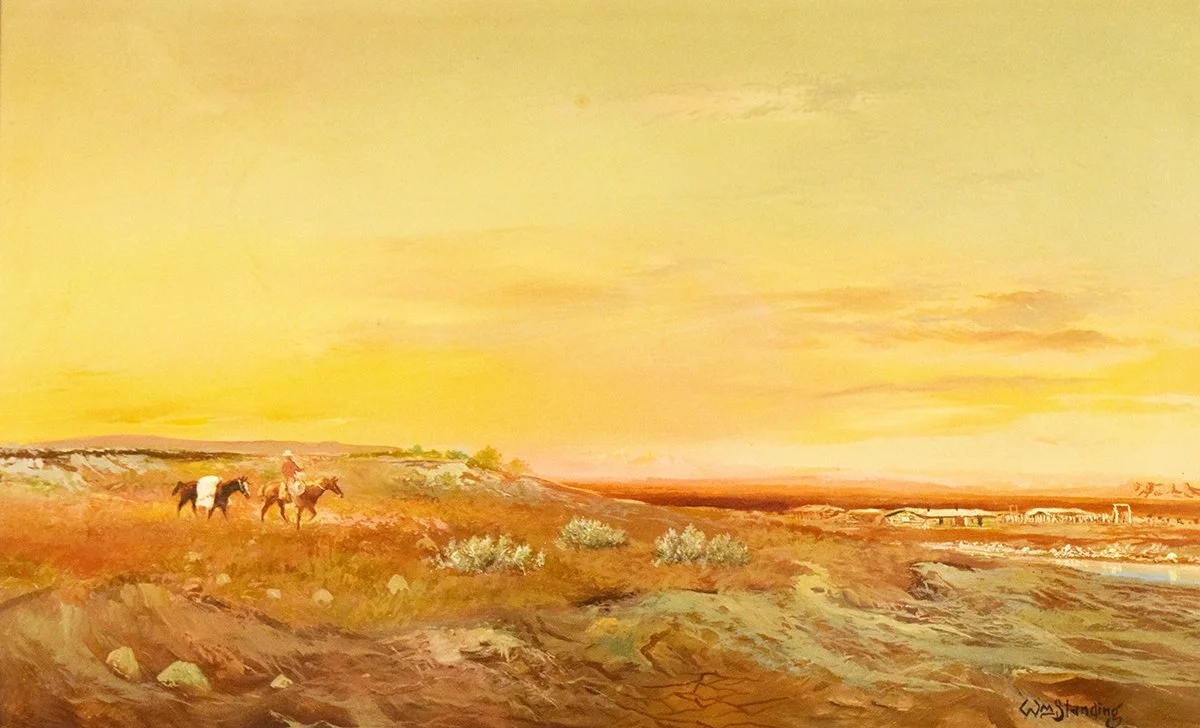 Standing, William, original oil on board, Homeward Bound, 14" x 22", framed, signed lower right