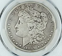 1889 CC Morgan, PCGS F Details 