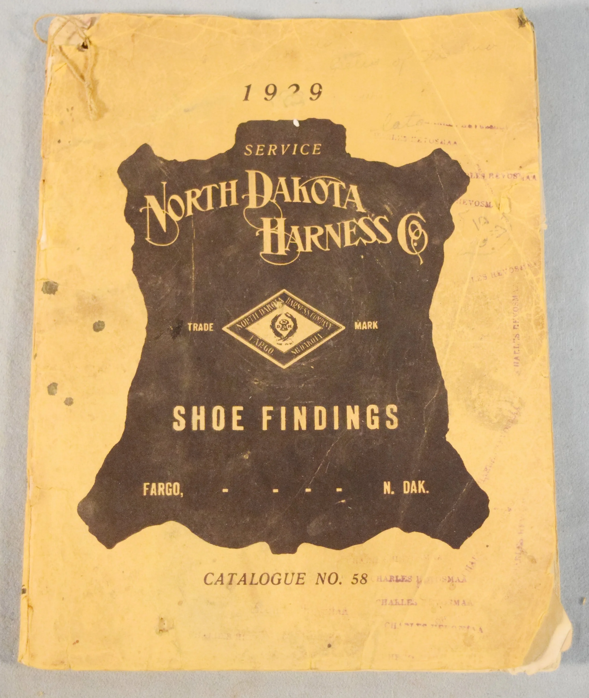 1929 North Dakota Harness Col. Catalog, Cat. No. 58, soft cover, very rare