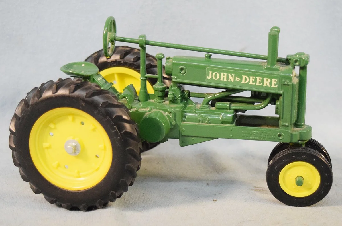 John Deere Model A toy tractor, made by Ertl
