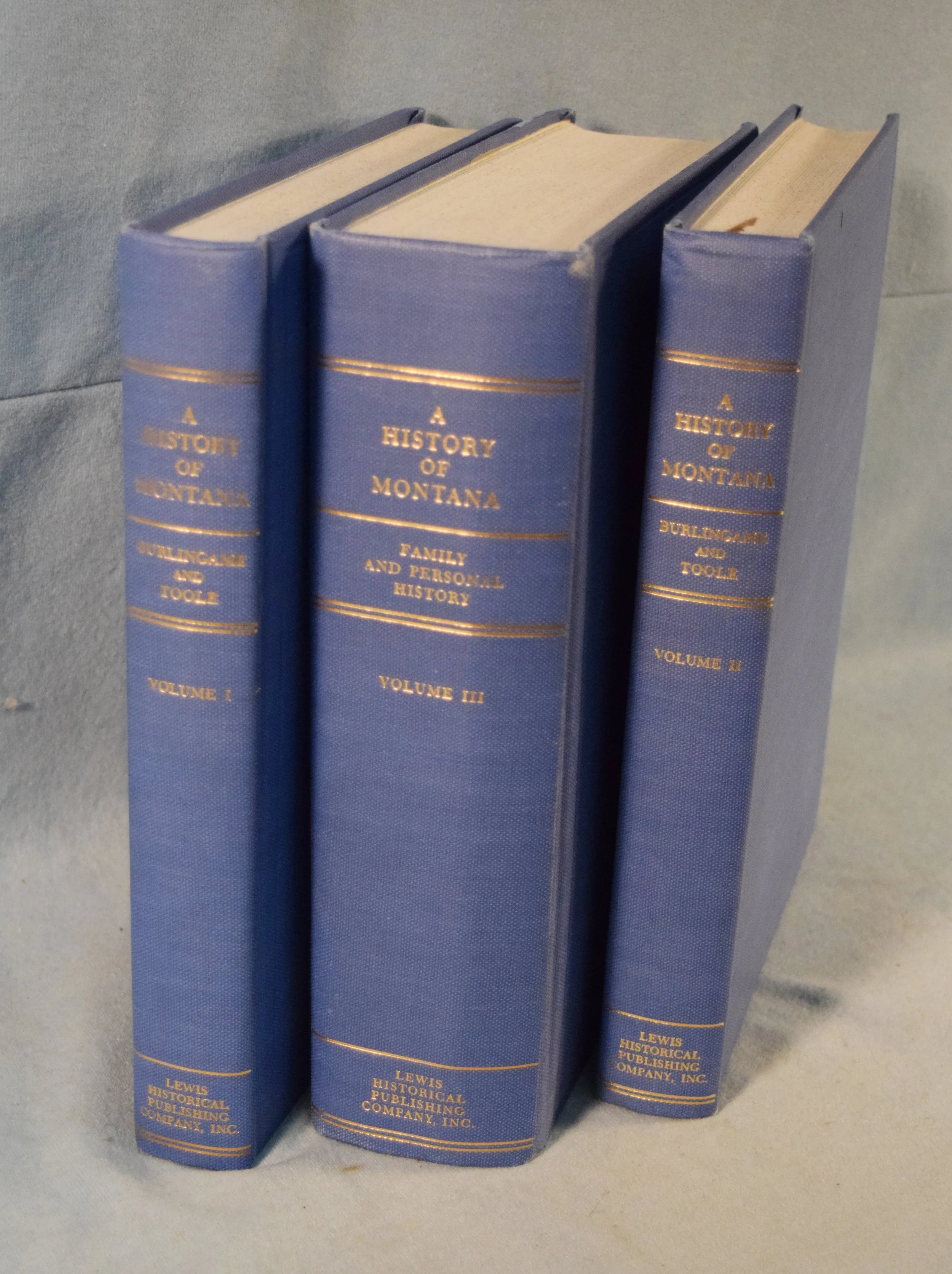 A History of Montana, Volumes 1, 2 & 3, Burlinggame and Toole, 1957