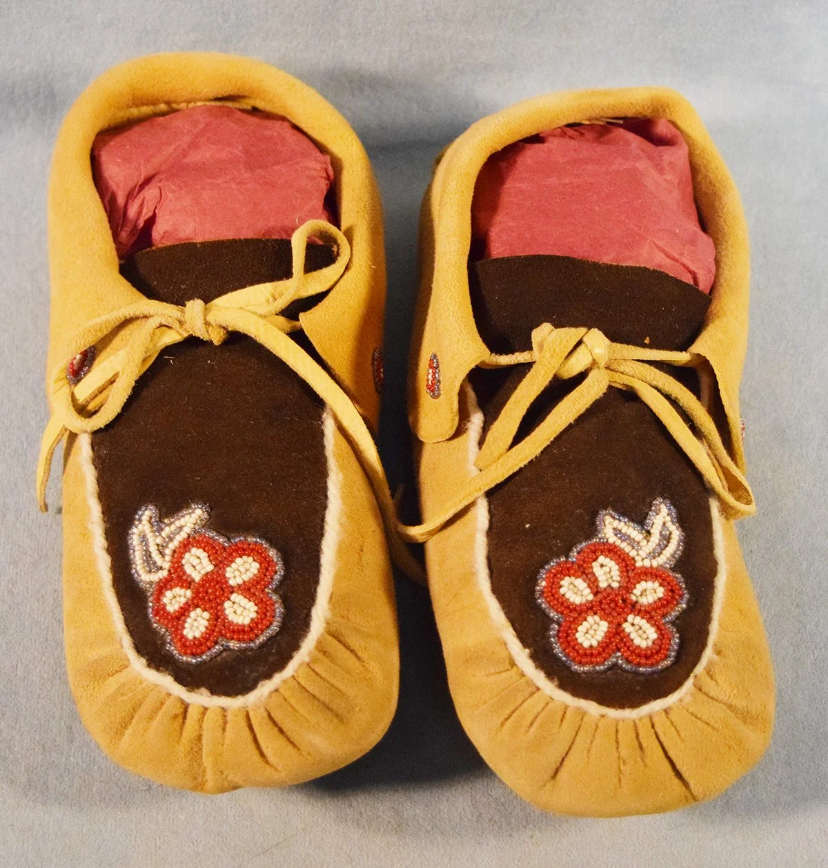 Woodland Indian elk hide moccasins, circa 1950s