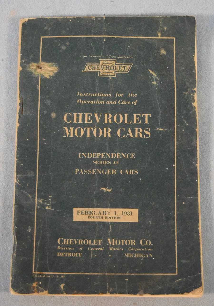 1931 Chevrolet Instruction Manual , soft cover, excellent condition