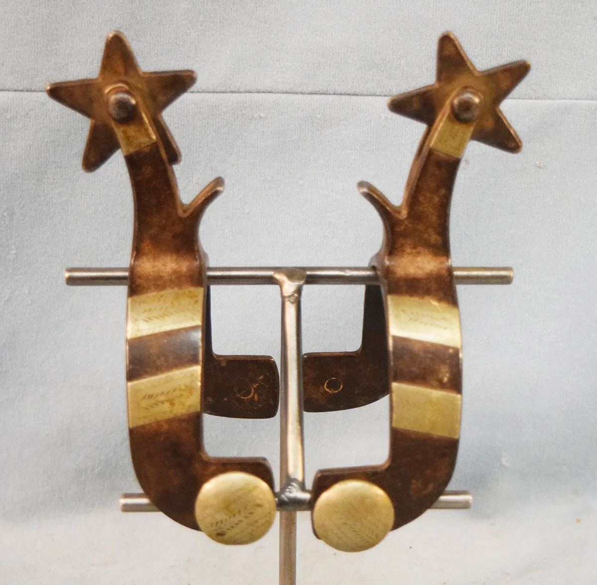 Kelly Bros. silver mounted spurs 
