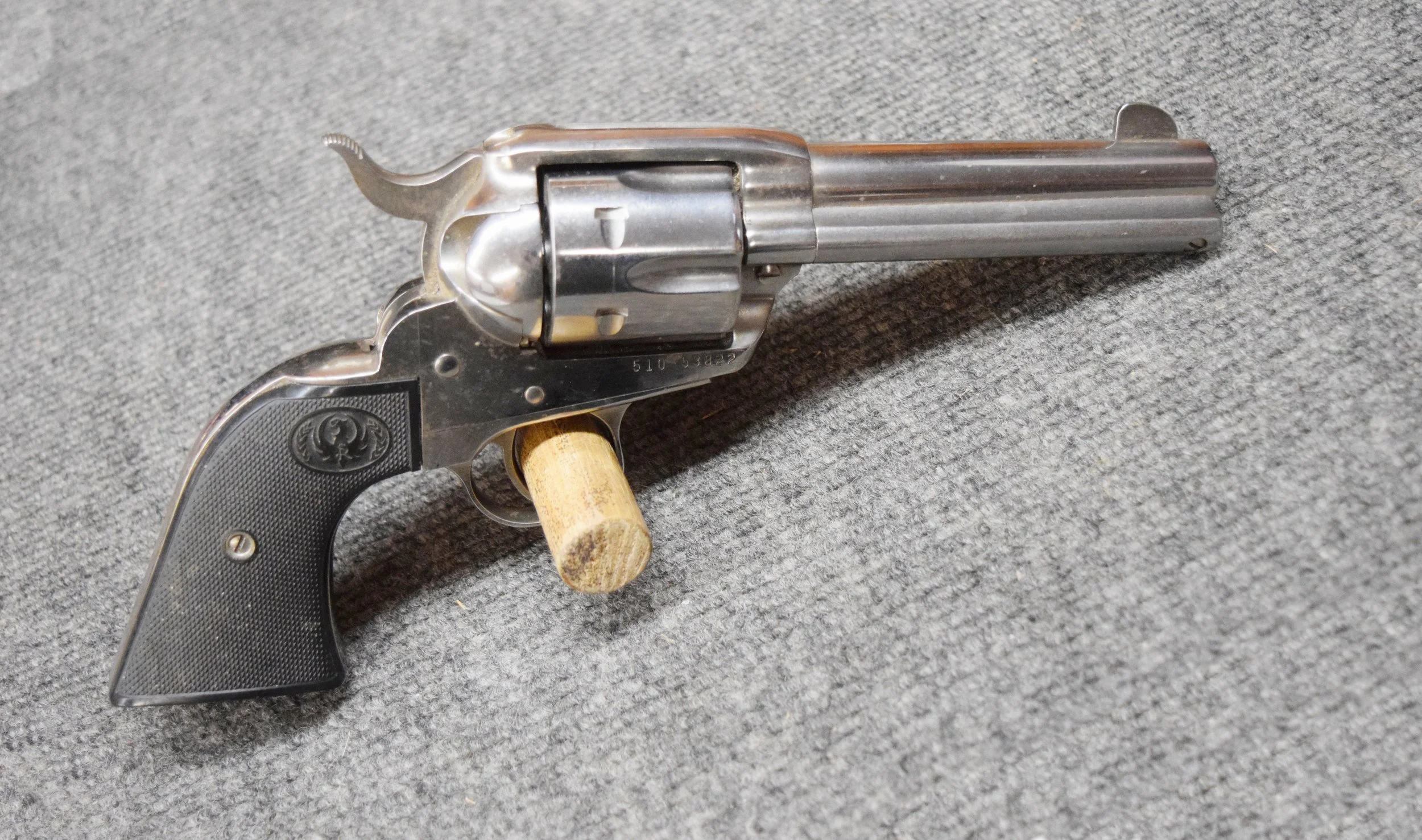 Ruger Vaquero KNV-44 single-action revolver. .45 Colt, 4.625” barrel, s# 510-53822 