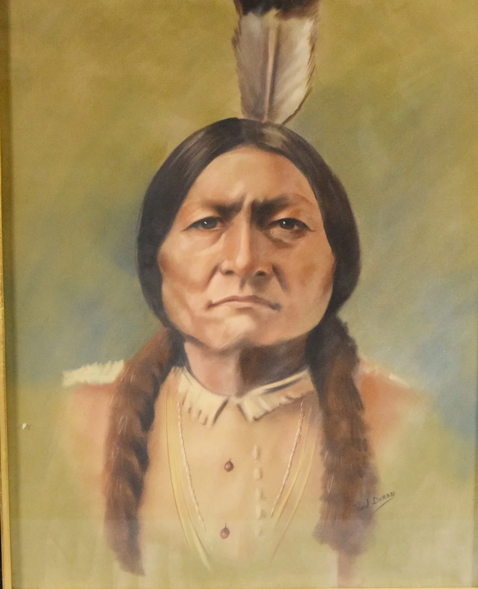 Duran, Fred, pastel, Sitting Bull, 20" x 16", framed, signed lower right. 