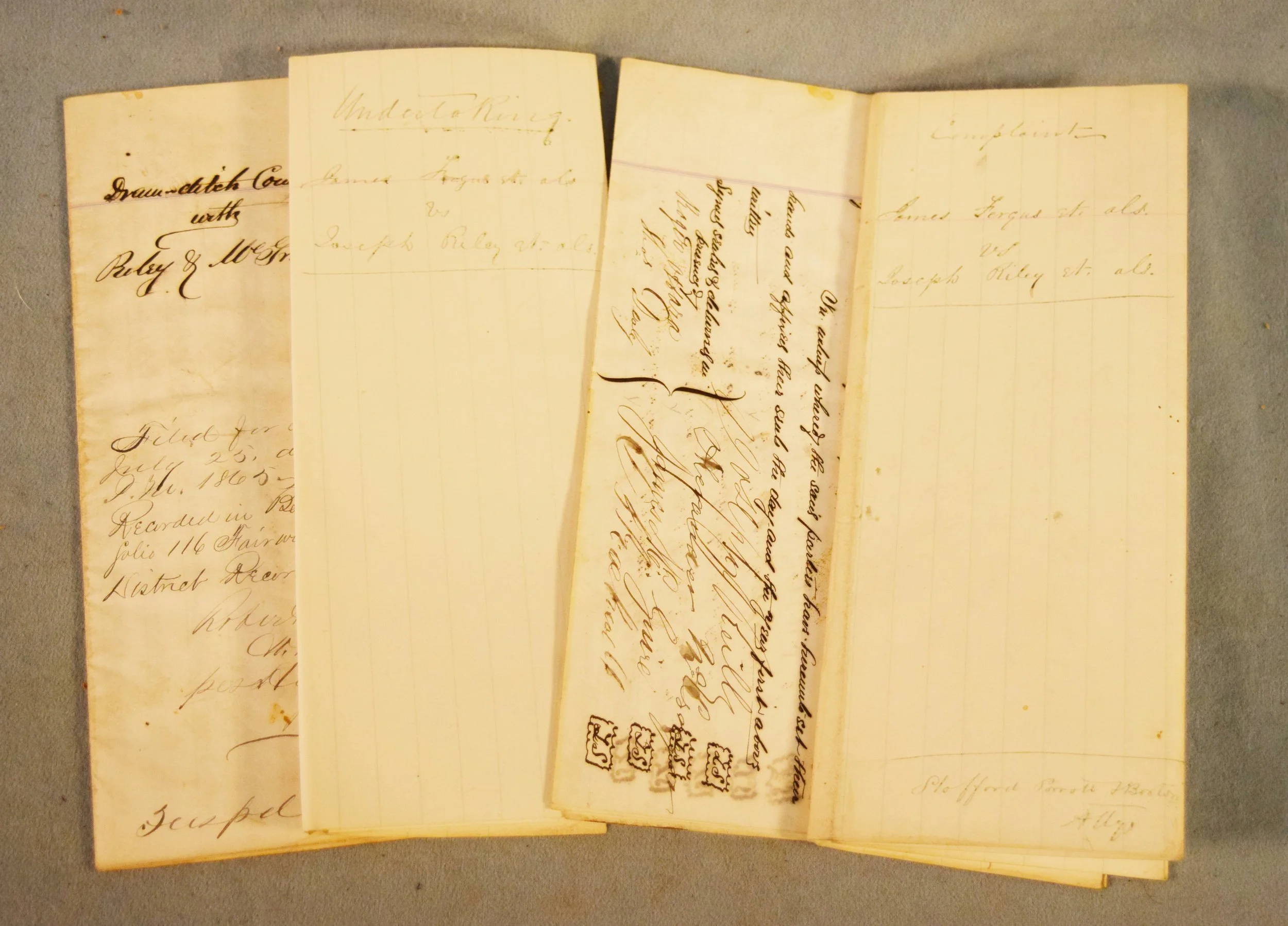 1864 James Fergus court case document