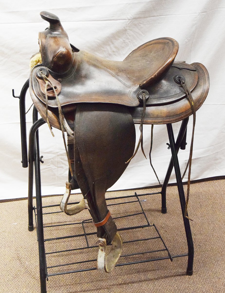 Rudy Mudra, Sheridan, WY 15" saddle, singled rigged
