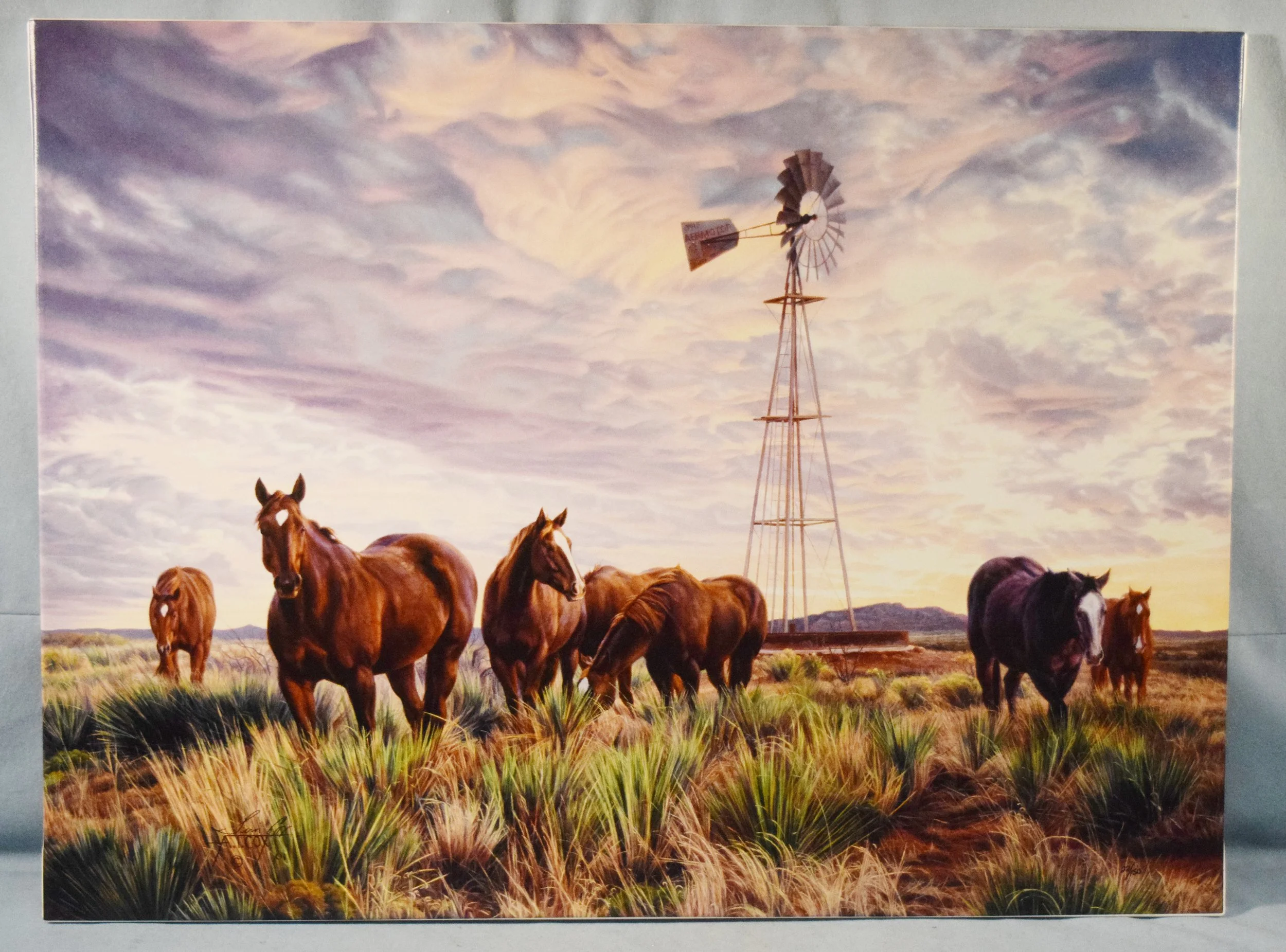 Cox, Tim, giclee on canvas, At the End of the Day, 24" x 32", signed & numbered, #22/150, signed lower left, with certificate of authenticity