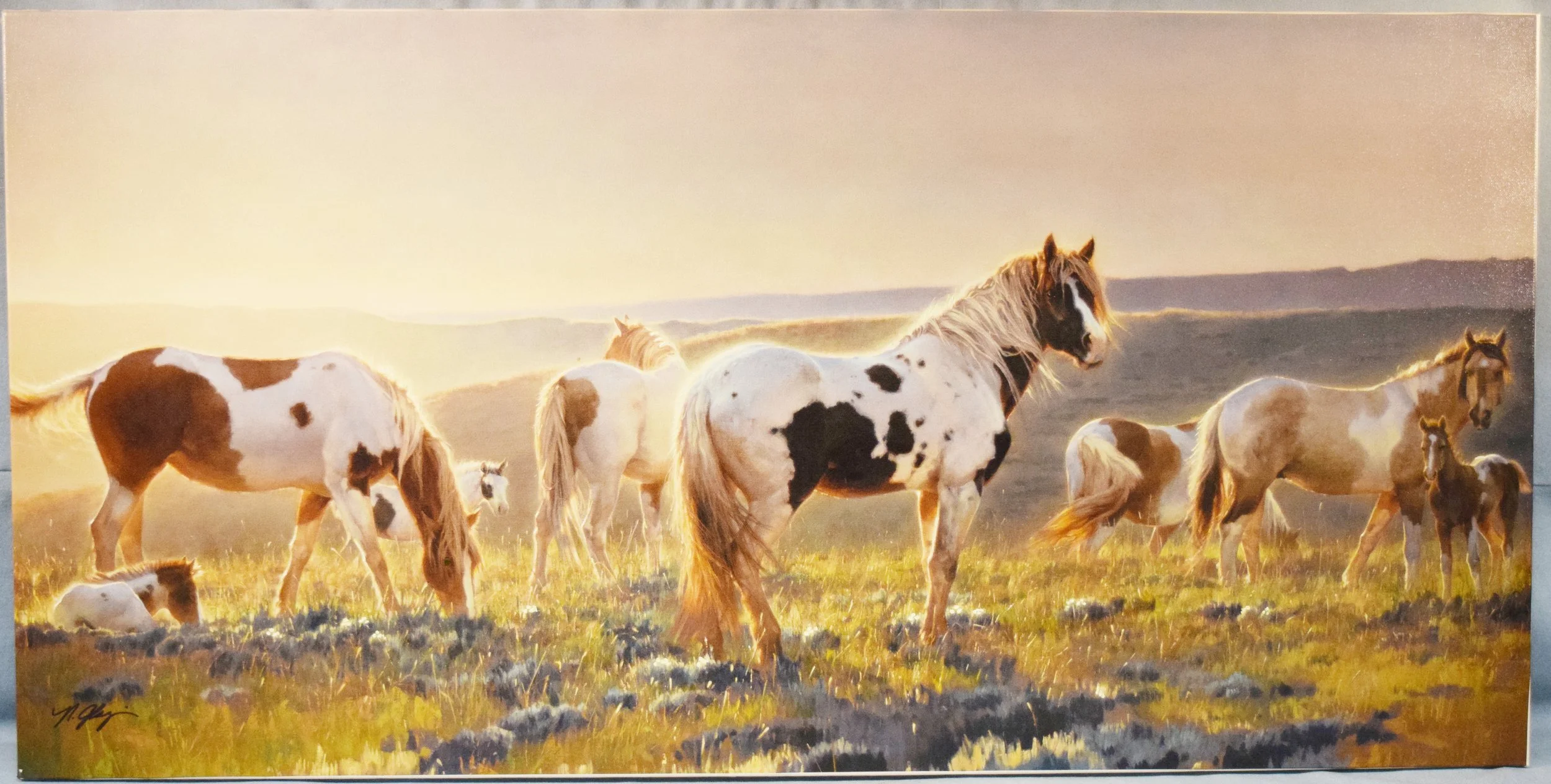 Glazier, Nancy, giclee on canvas, Welcome the Dawn, 23.5" x 23.5", signed & numbered, #13/250, signed lower left, with certificate of authenticity