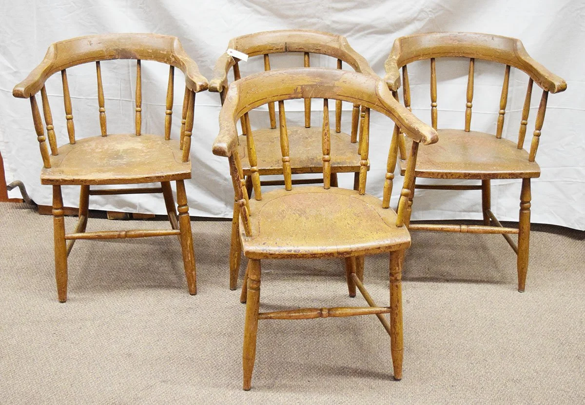 Set of four vintage saloon style chairs
