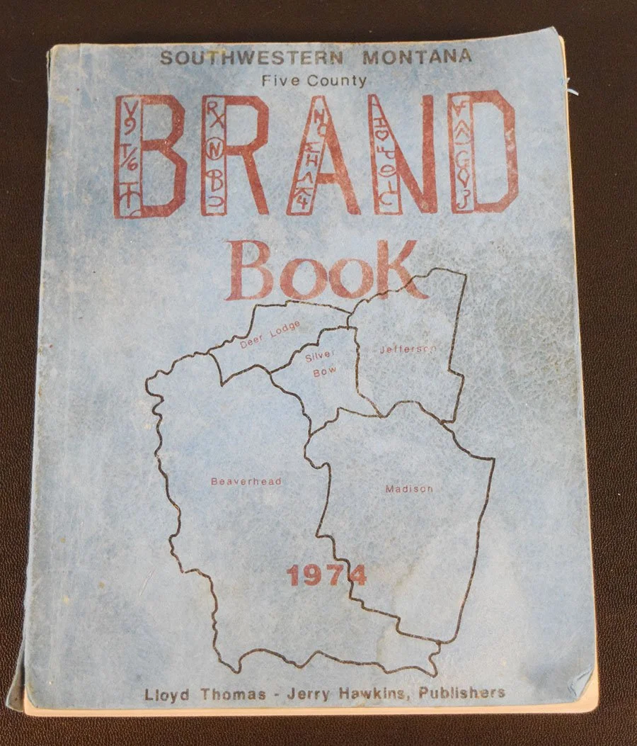 Southwest Montana 5 County Brand Book 1974, published by Lloyd Thomas & Jerry Hawkins, covers Deer Lodge, Silver Bow, Beaverhead, Madison and Jefferson Counties
