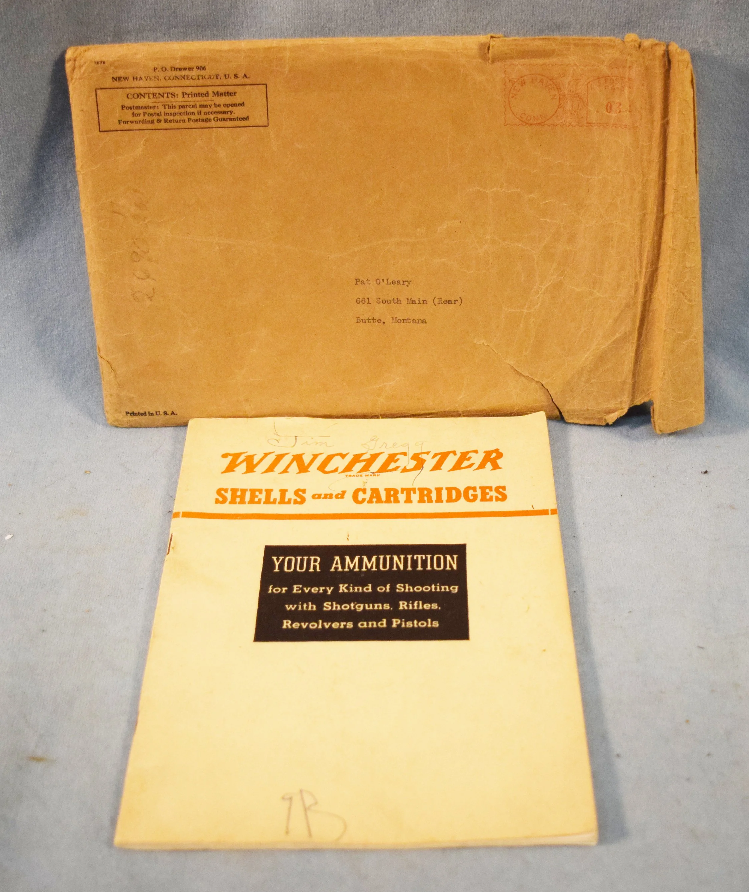 Winchester 1936 Firearms catalog, in original envelope