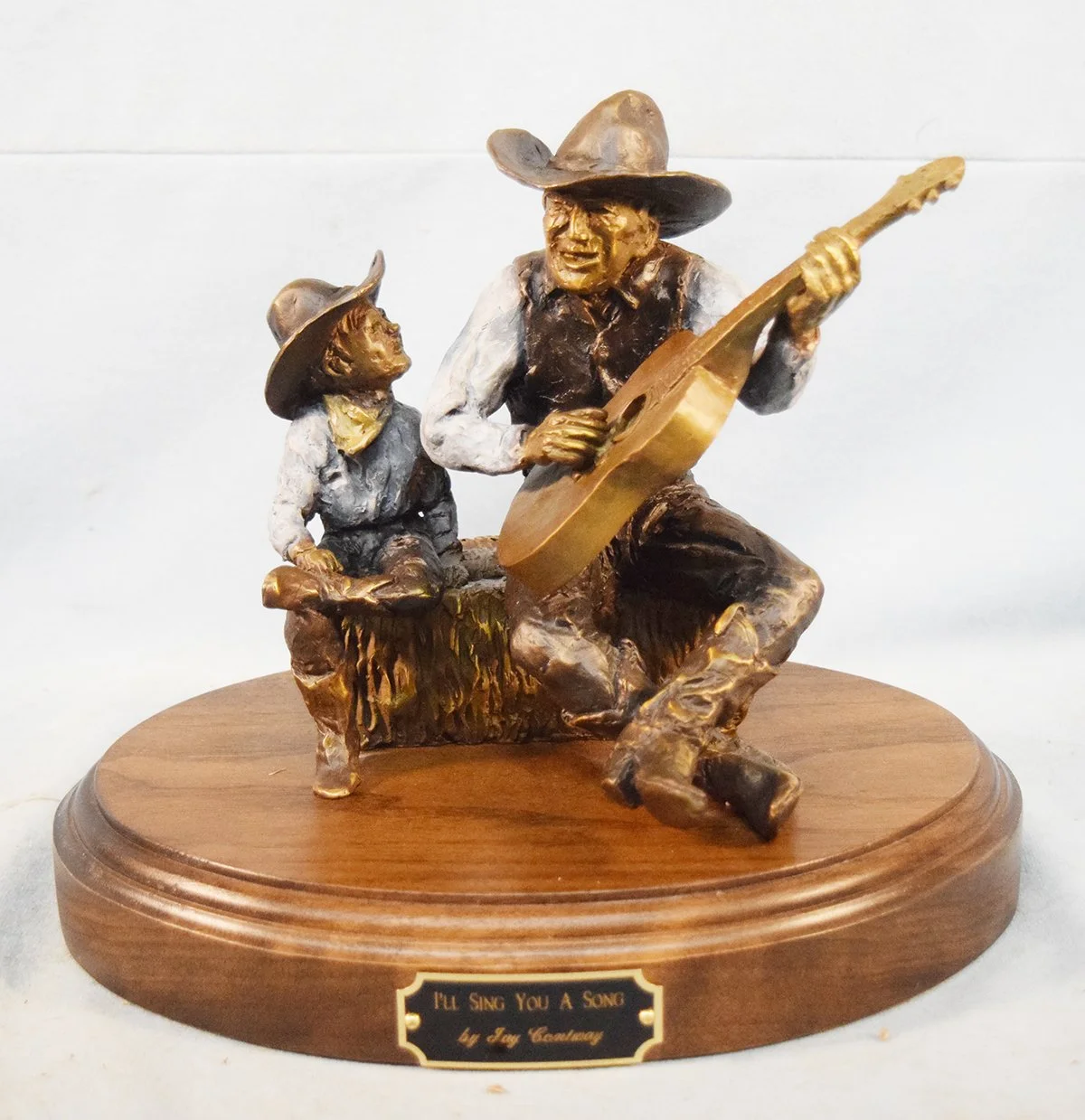 Contway, Jay, bronze, I'll Sing You  Song, #30/250, 9" X 10 ½" x  8", wood base