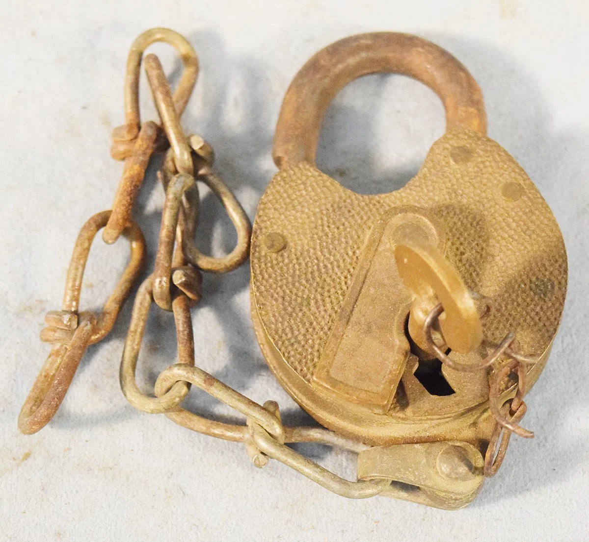 Vintage Yale padlock with key
