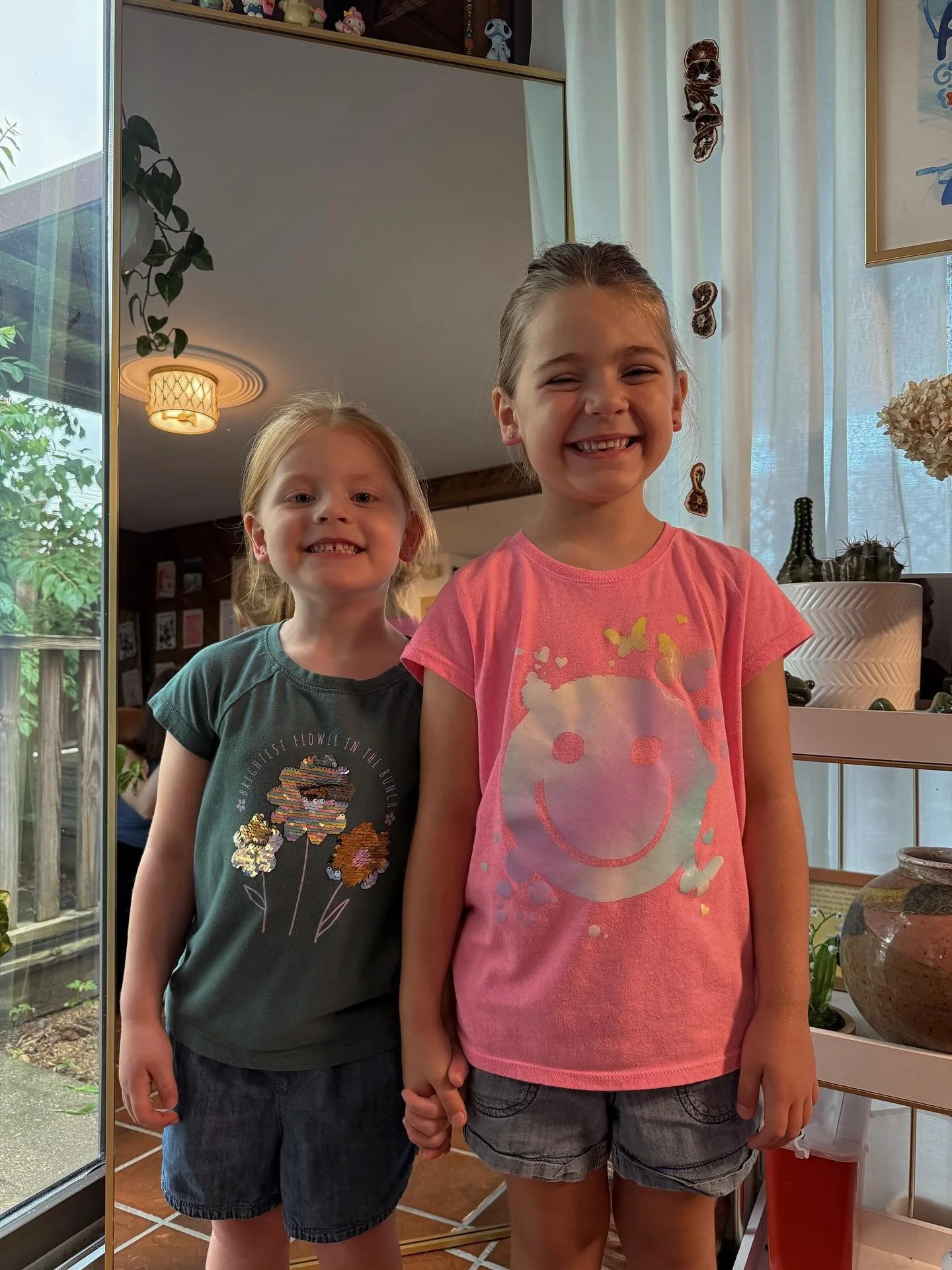 First ever piercings for these cutie sisters👯&zwj;♀️⭐️