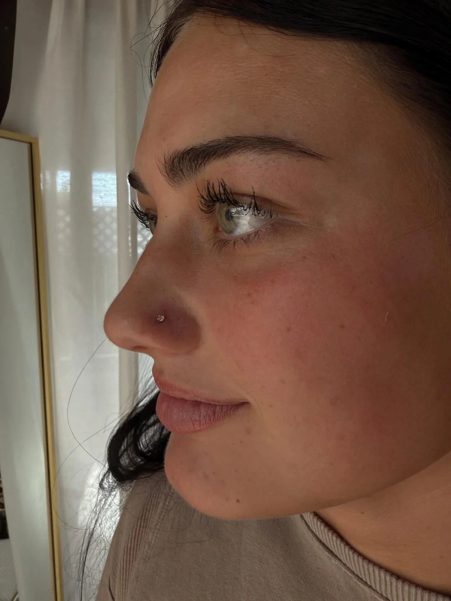 This girl is starting senior year with a fresh nose piercing!😆🎓