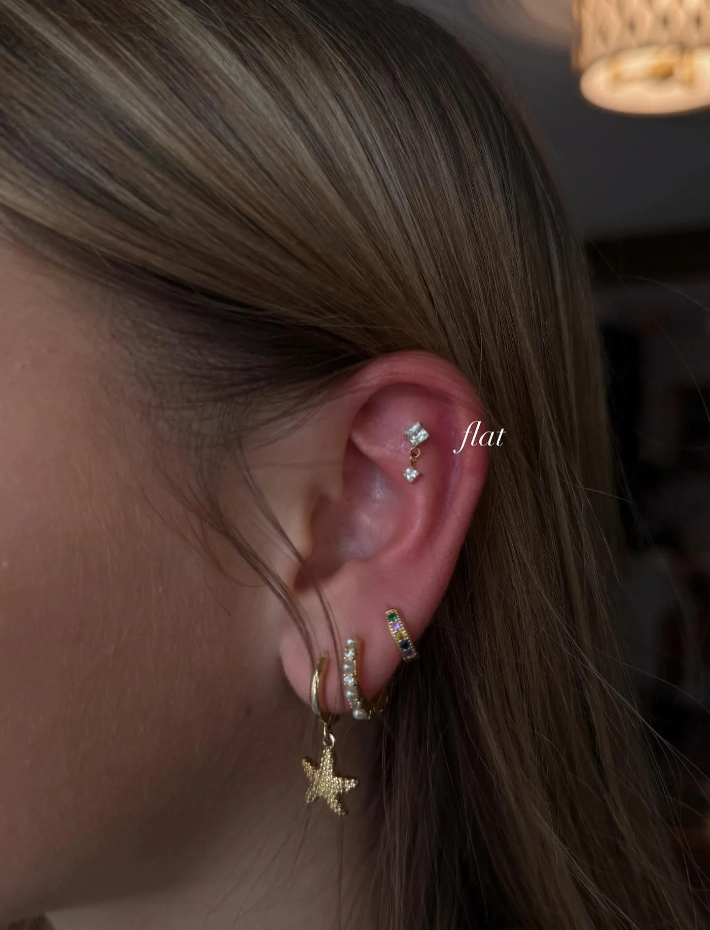 I&rsquo;ve been doing lotssss of flat piercings lately and I&rsquo;m not complaining! This jewelry my client picked was the perfect choice🤌🏼✨