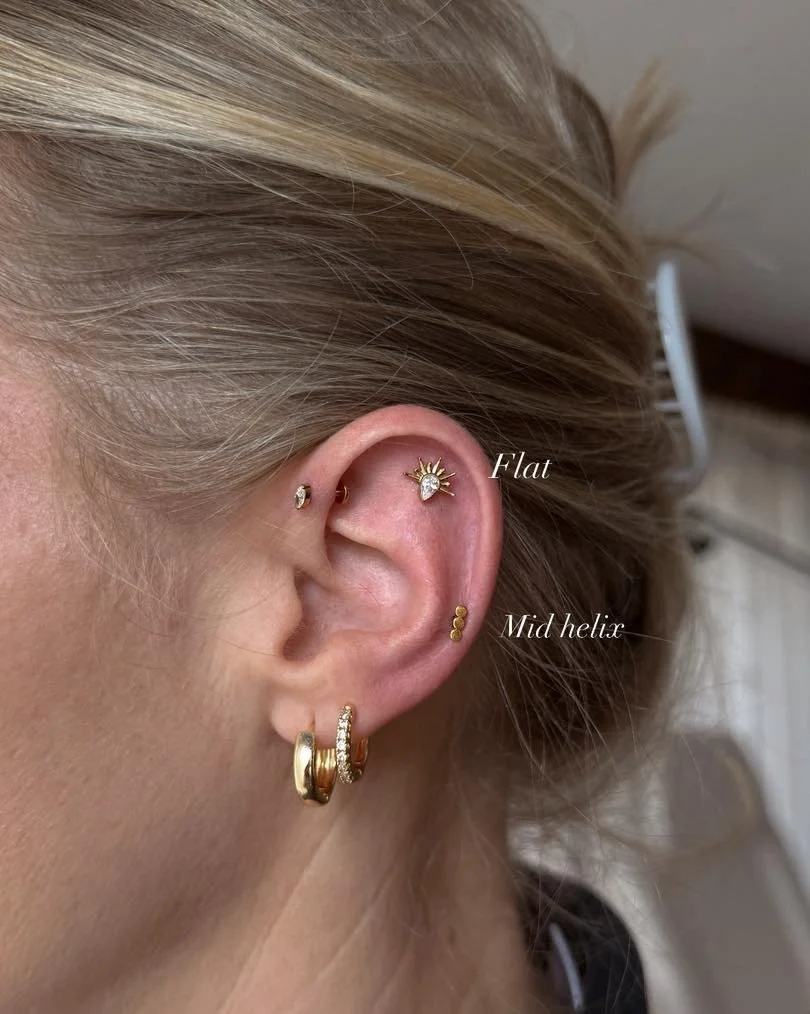 The flat &amp; mid helix combo is too good!!🌟😻