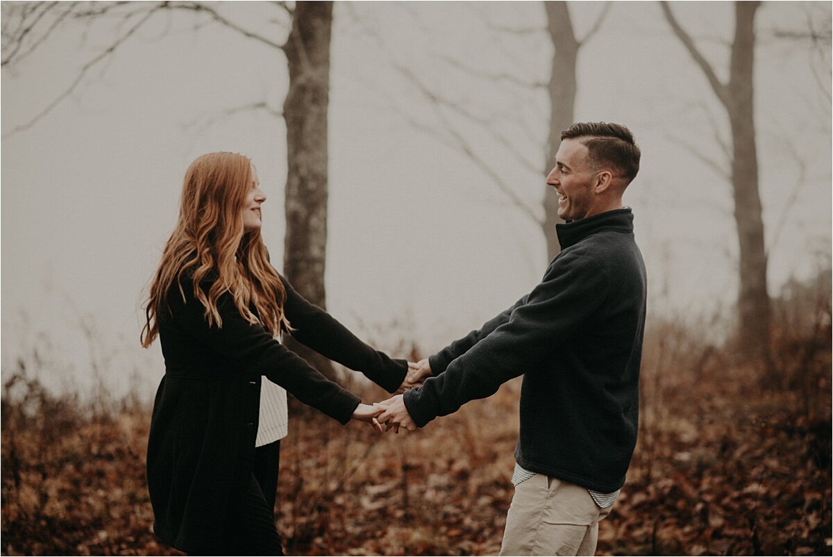 engagement session in tennessee hills by chattanooga wedding photographer