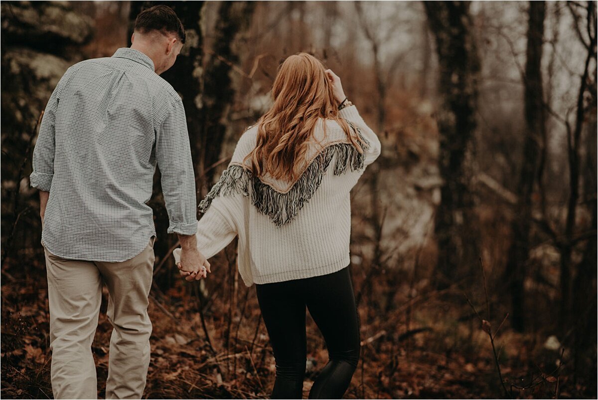 engagement session in tennessee hills by chattanooga wedding photographer