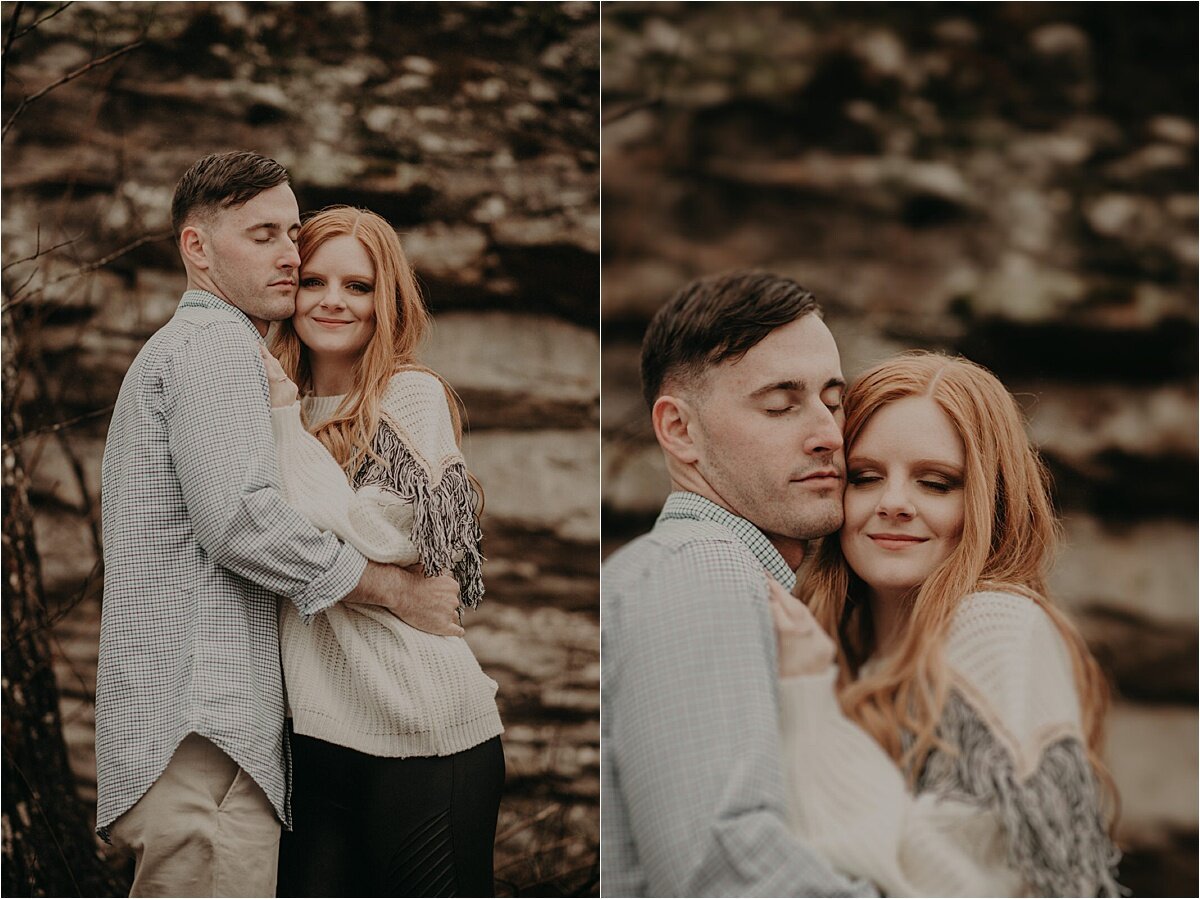 engagement session in tennessee hills by chattanooga wedding photographer