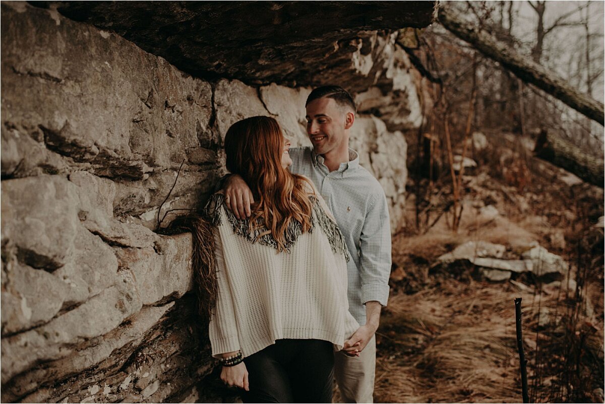 engagement session in tennessee hills by chattanooga wedding photographer