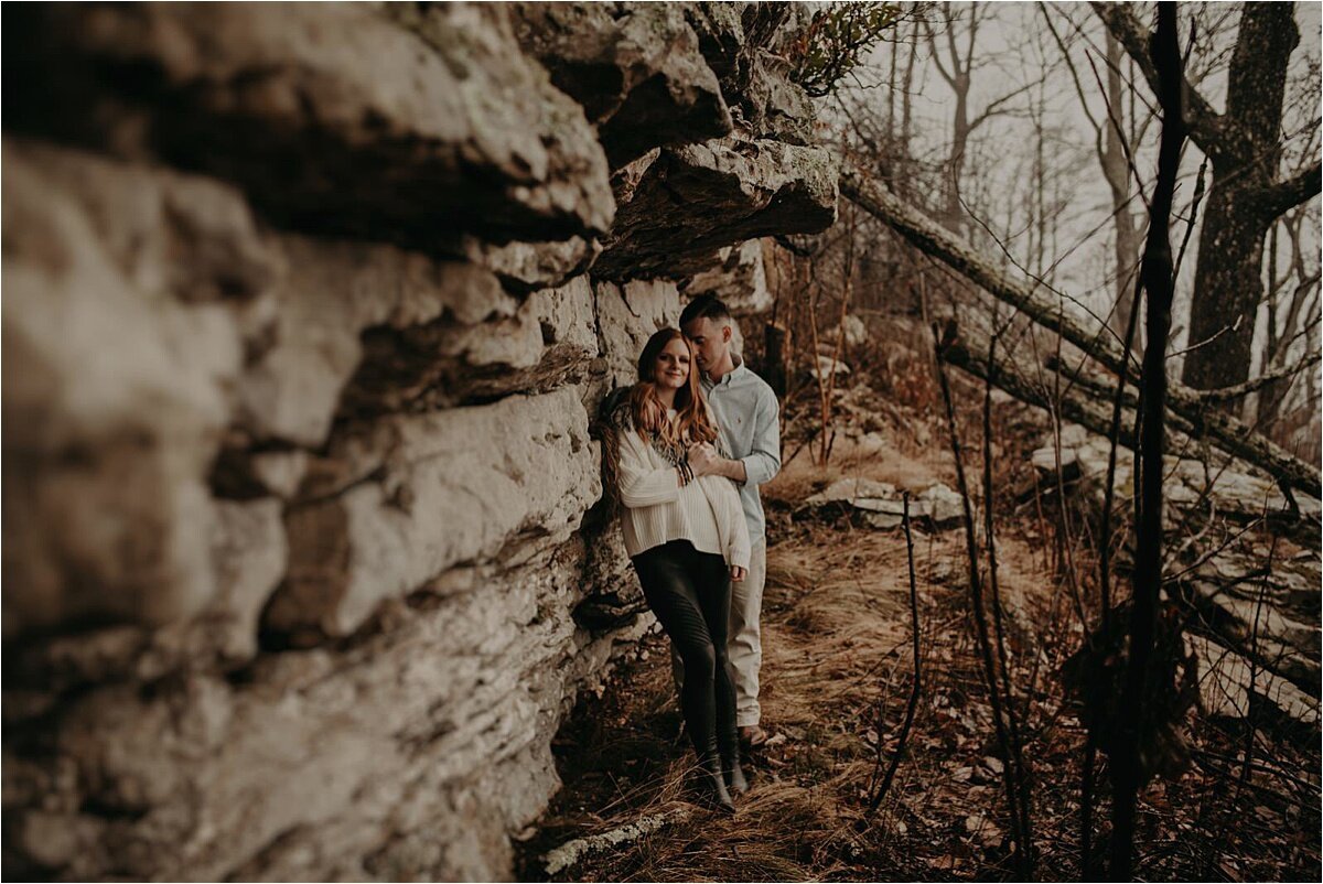 engagement session in tennessee hills by chattanooga wedding photographer
