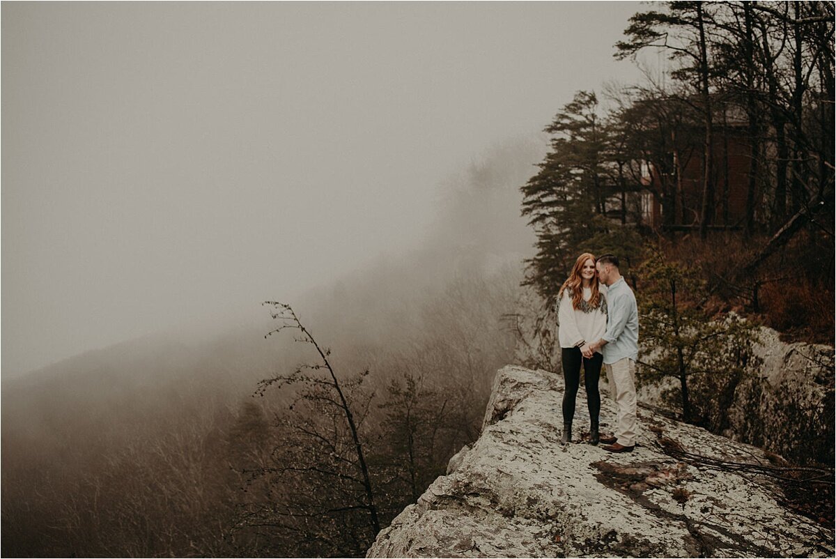 engagement session in tennessee hills by chattanooga wedding photographer